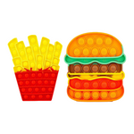 Fidget Toys Pop , Bubble Popping Sensory Fidget Toy for Adults and Children, Push Pop on It Stress Toy for Autism, Sensory Popper Educational Game Toy for Kids(Hamburger & Fries Shapes )