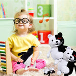 Boys Black White Bear Plush Doll Monokuma Bear 36Cm for Girls Birthday Child Pillow Toy Home Decor Adornment (Black White, 36Cm)