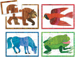 World of Eric Carle Brown Bear 4-In-A-Box Puzzles, Ages 2-5, Each Measures 6”X8 - Chunky Puzzles with 4, 6, 9 and 12 Pieces Featuring Popular Animals - Difficulty Level Grows with Child