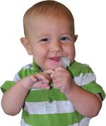 Oral Care Baby’S First Toothbrush, Smooth Silicone Bristles Gently Clean Tender Teeth and Gums, for Ages 4+ Months, Blue, 1 Pack