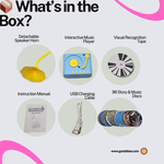 Interactive Storytelling Music Player for Kids – Educational Toddler Gramophone with 96 Sound Cards