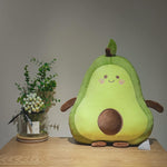 17.3" Avocado Stuffed Animal Pillow Large Squishy Plush Toys Soft Kawaii Food Shaped Baby Stuff Cuddle Toy Adorable Fruit Hugging Pillow for Kids