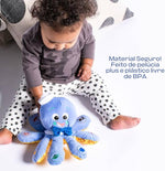Octoplush Musical Huggable Stuffed Animal Plush Toy, Learn Colors in 3 Languages, Blue, 11" Age 3 Month and Up,