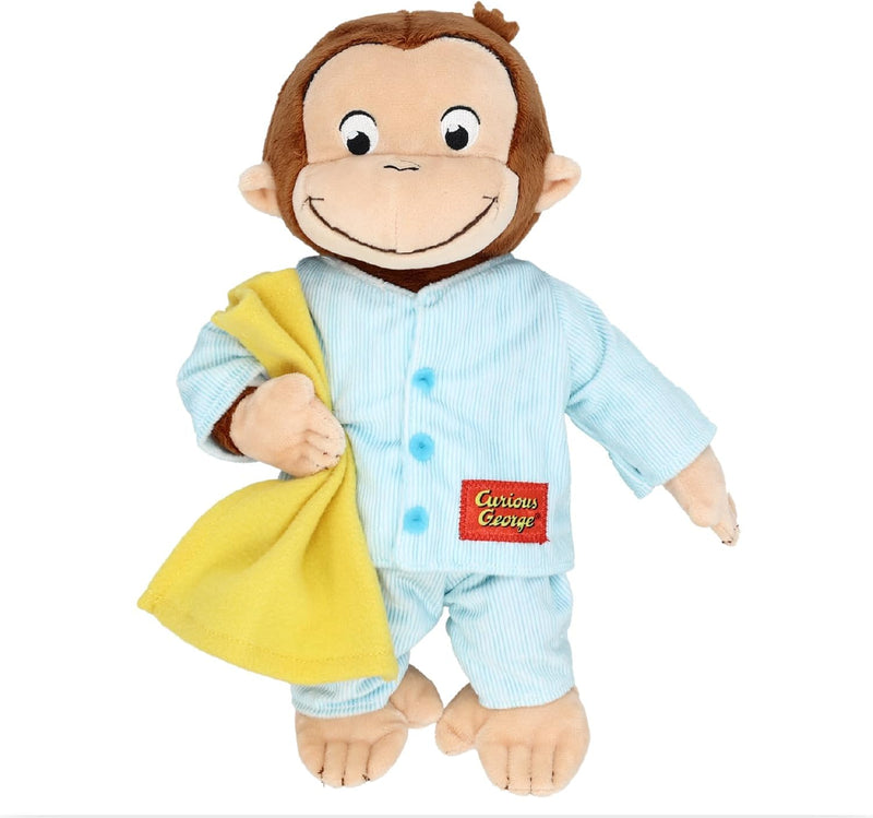 Curious George in Pajamas Monkey Stuffed Animal Plush Toys Soft Cute Cuddle Plushie Gifts for Baby and Toddler Boys and Girls - 12" Stuffed Animal