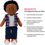 14" Soft Baby Doll for Boys (Charlie) - Plush Rag Doll for Toddlers & Infants, Washable Stuffed Toy with Sensory Fabric Body - Great for Baby Showers, Birthdays & Special Occasions