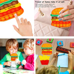 Fidget Toys Pop , Bubble Popping Sensory Fidget Toy for Adults and Children, Push Pop on It Stress Toy for Autism, Sensory Popper Educational Game Toy for Kids(Hamburger & Fries Shapes )