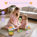 Fabric Flower Bouquets Toys - Creative DIY Crafts for Girls Ages 4-8, Unique Floral Market Toy, Inspiring Arts & Crafts Educational Set, Perfect for Preschool Learning and Birthday Gifts