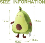17.3" Avocado Stuffed Animal Pillow Large Squishy Plush Toys Soft Kawaii Food Shaped Baby Stuff Cuddle Toy Adorable Fruit Hugging Pillow for Kids