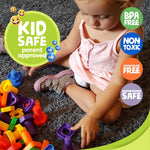 24 Pc Jumbo Nuts and Bolts - STEM Motor Skills & Therapy Activity Set for Kids & Seniors