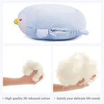 Penguin Plush Pillow Stuffed Animal Snuggly Pillow Cute Plush Toy Snuggle Buddy Penguin Plushie Kawaii Soft Hugging Pillow for Kids Boys Girls 17.7In