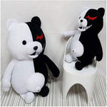 Boys Black White Bear Plush Doll Monokuma Bear 36Cm for Girls Birthday Child Pillow Toy Home Decor Adornment (Black White, 36Cm)