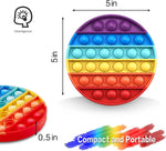Push Pop Bubble Fidget Sensory Toy Silicone Stress Reliever Push Fidget Pop Toy Squeeze Sensory Toy for Kids with ADD, ADHD or Autism