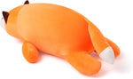 Fox Stuffed Animals Not Weighted, Cute Big Lying Fox Plush Toy, 18.1In Kawaii Soft Plushies, Hugging Body Pillow for Christmas/Birthday/Party Gifts Presents for Kids Girls Boys Adults