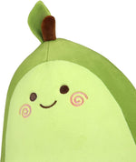 17.3" Avocado Stuffed Animal Pillow Large Squishy Plush Toys Soft Kawaii Food Shaped Baby Stuff Cuddle Toy Adorable Fruit Hugging Pillow for Kids