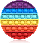Push Pop Bubble Fidget Sensory Toy Silicone Stress Reliever Push Fidget Pop Toy Squeeze Sensory Toy for Kids with ADD, ADHD or Autism