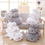 Cute Kitten Plush Toy Stuffed Animal Pet Kitty Soft Anime Cat Plush Pillow for Kids (White B, 12")