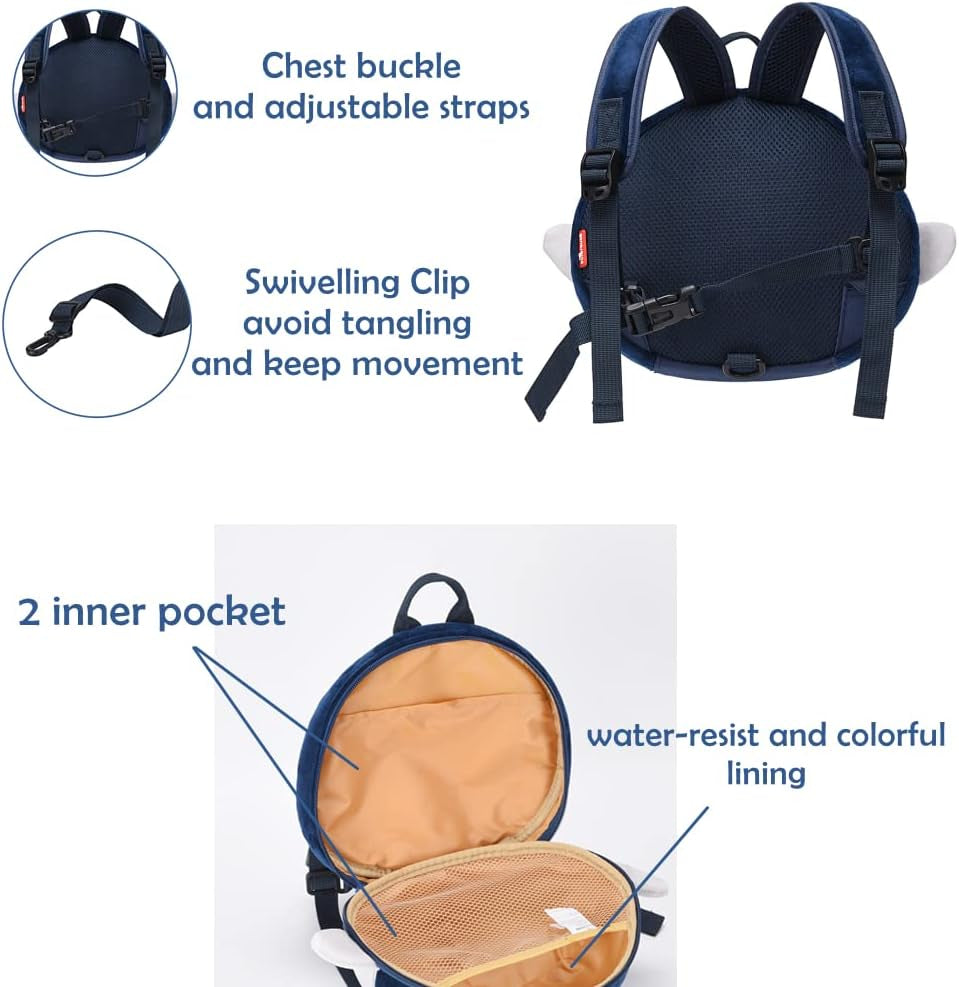 Toddler Backpack Leash for Baby,Child Backpack Harness,Cute Animal Backpack for Kid,Small Backpack Preschooler Leash(Penguin)