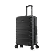 Trend 24" Hardside Lightweight Luggage with Spinner Wheels, Handle, and Trolley, Black