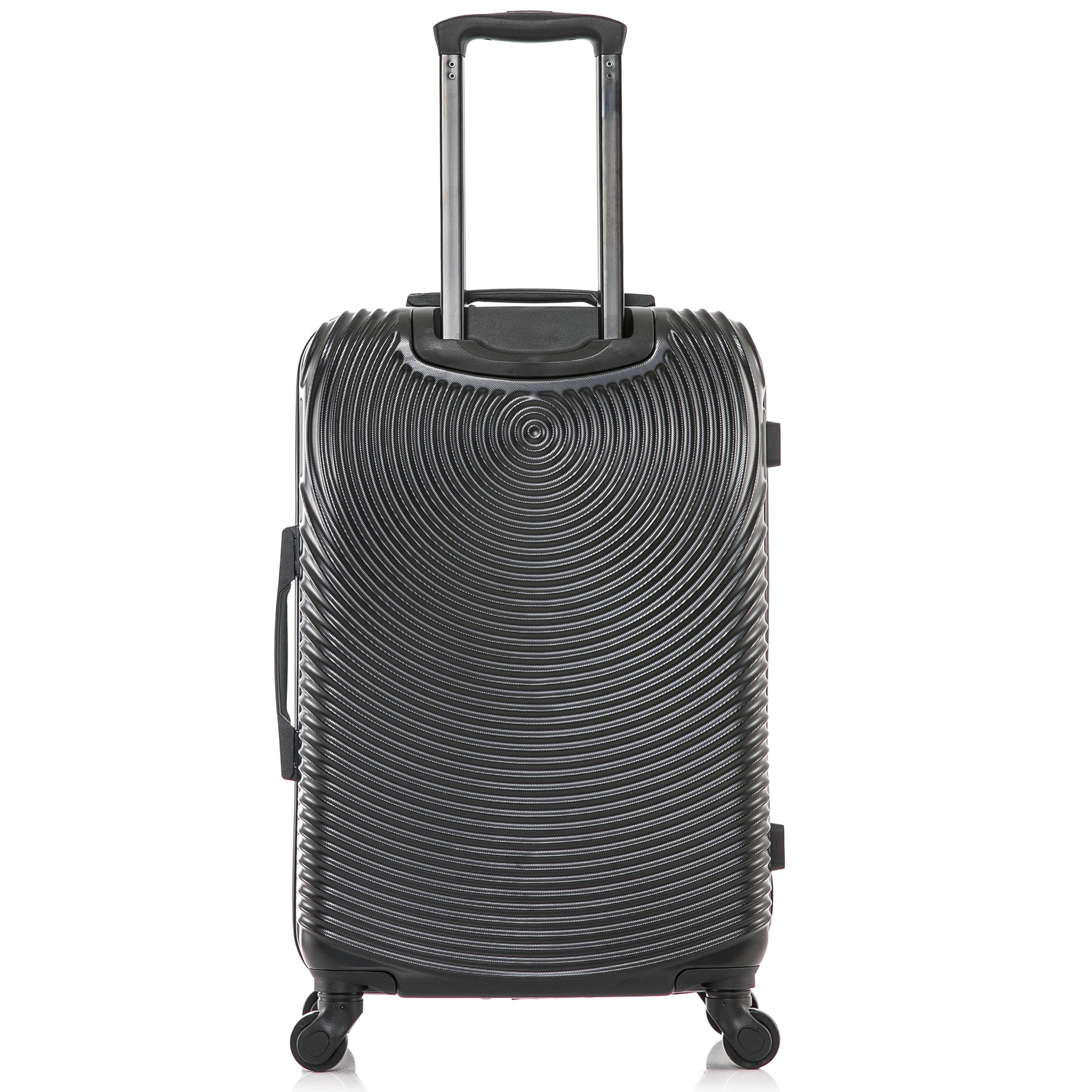 Inception 24" Hardside Lightweight Luggage with Spinner Wheels, Handle and Trolley, Black