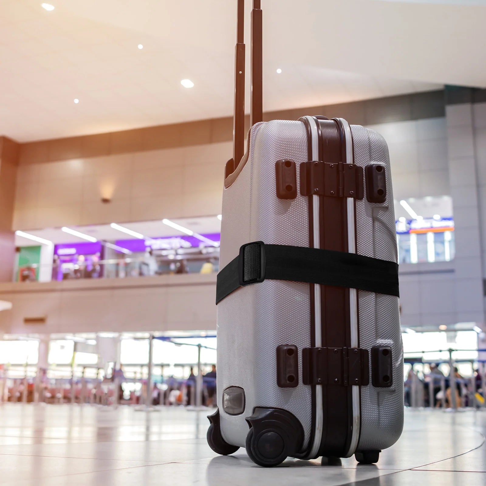 Luggage Straps Suitcase Belts with Buckle Adjustable Travel Accessories Light Green