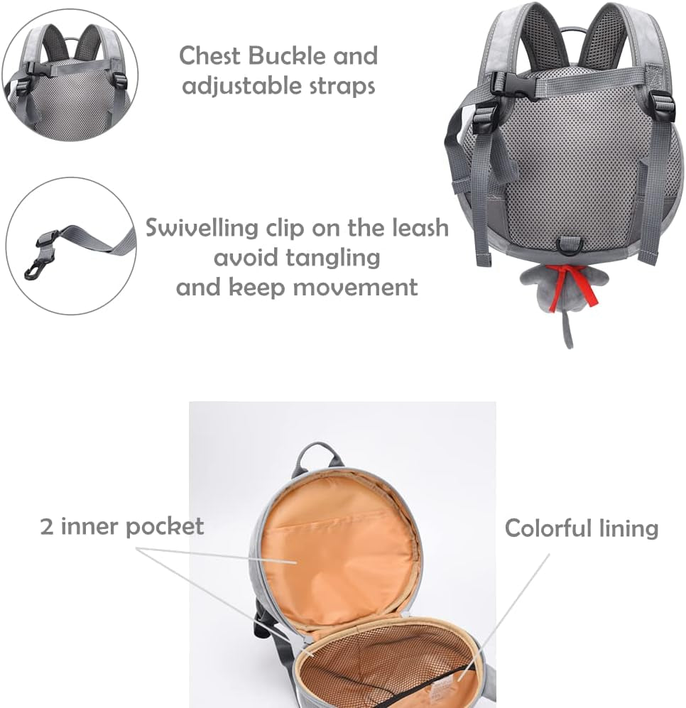 Animal Backpack Leash for Toddlers,Baby Harness Backpack for Kids,Child Backpack Walking Leash,Plush Backpack Harness,Cute Backpack Leash,Toddler Tether Backpack (Dog)