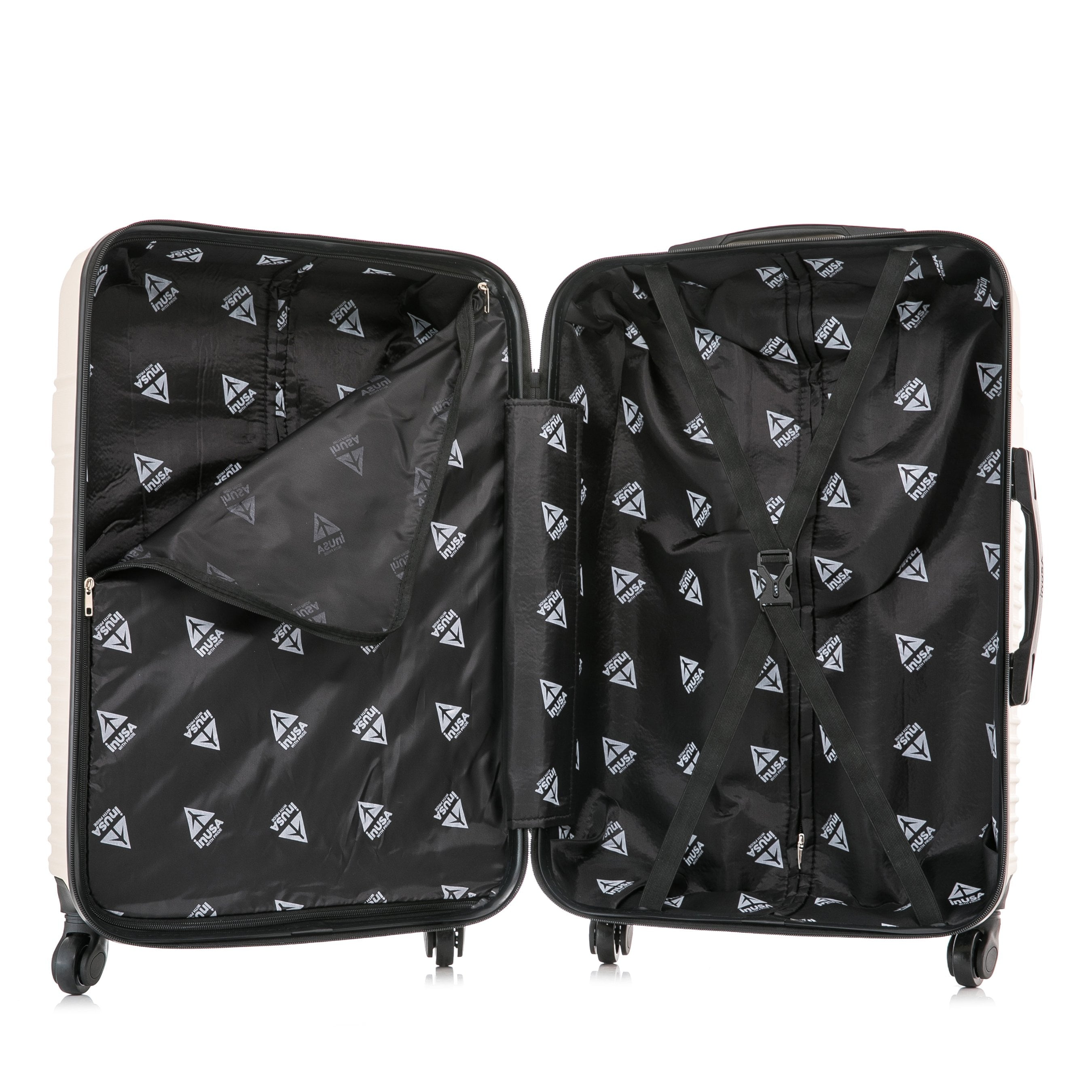 Resilience 24" Hardside Lightweight Luggage with Spinner Wheels, Handle, and Trolley, Sand