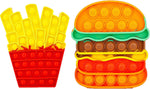 Fidget Toys Pop , Bubble Popping Sensory Fidget Toy for Adults and Children, Push Pop on It Stress Toy for Autism, Sensory Popper Educational Game Toy for Kids（Hamburger & Fries Shapes ）