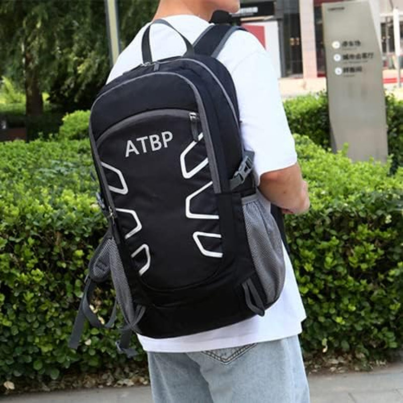 Foldable Backpack 35L Lightweight Backpack Waterproof Backpack Hiking Travel Camping Backpack Slim Adult Backpack Packable Backpack Casual Backpack (Black)