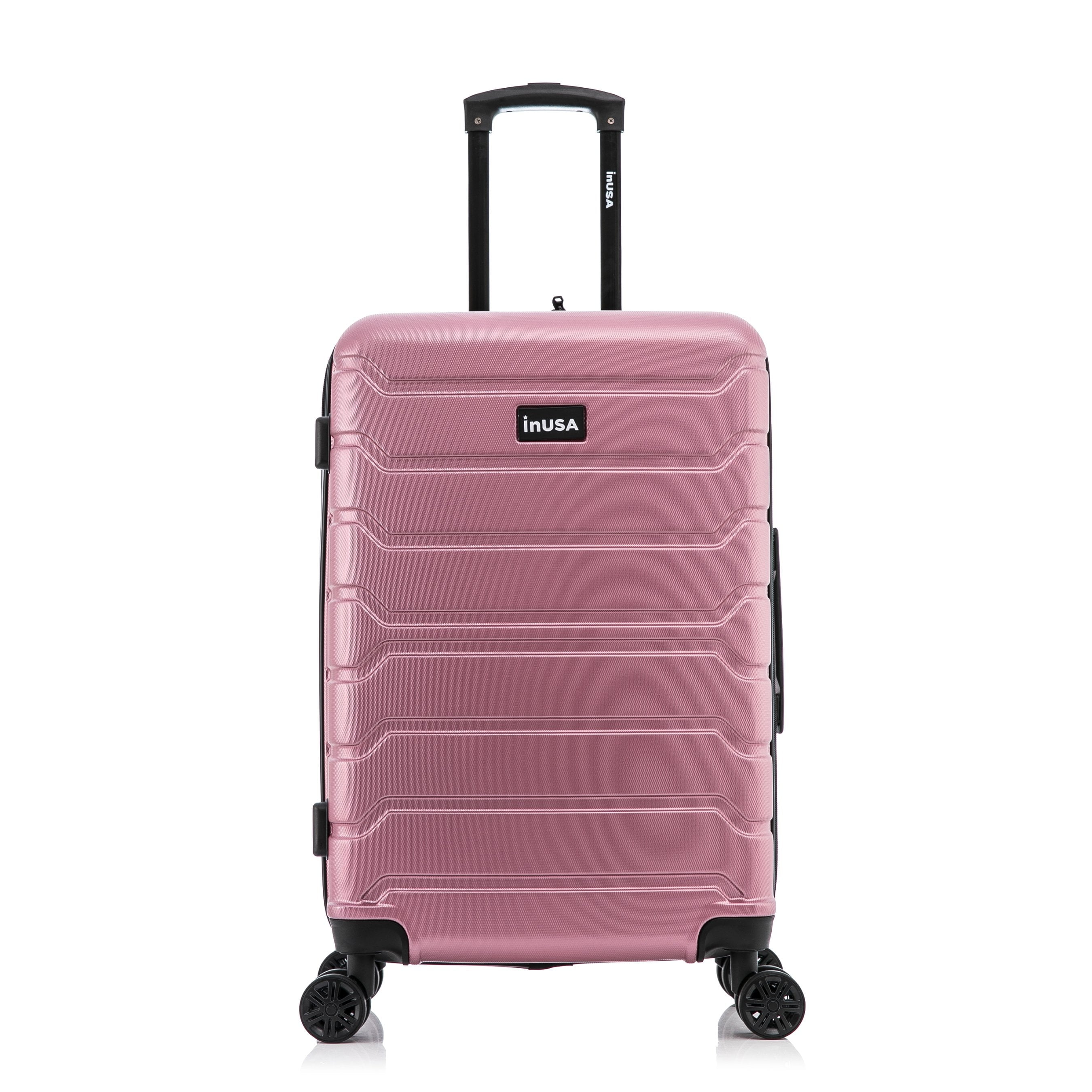 Trend 24" Hardside Lightweight Luggage with Spinner Wheels, Handle, and Trolley, Rose Gold