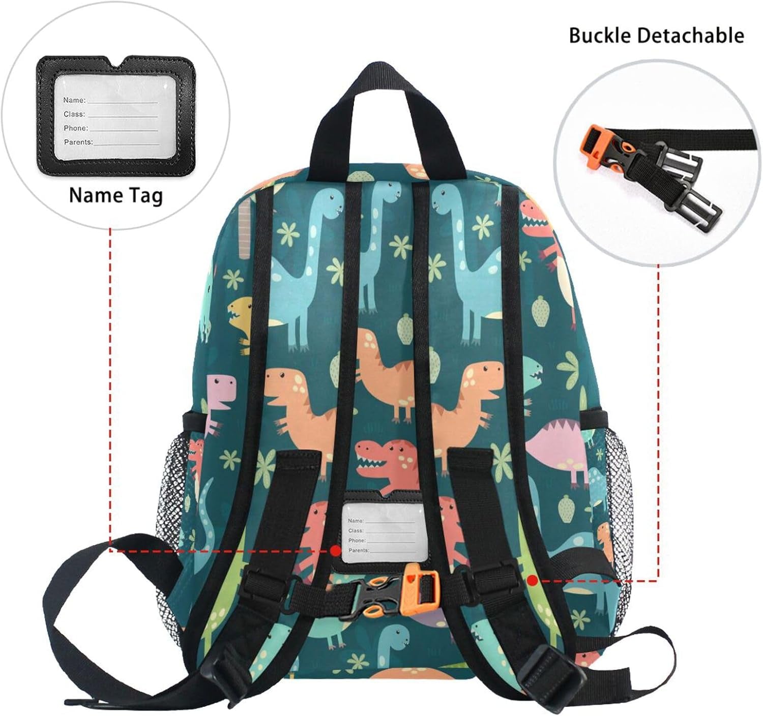 Cute Toddler Backpack Dinosaurs Colorful Backpack for Boys Girls Kindergarten Backpack Toddlers Daycare Bag Preschool Backpack