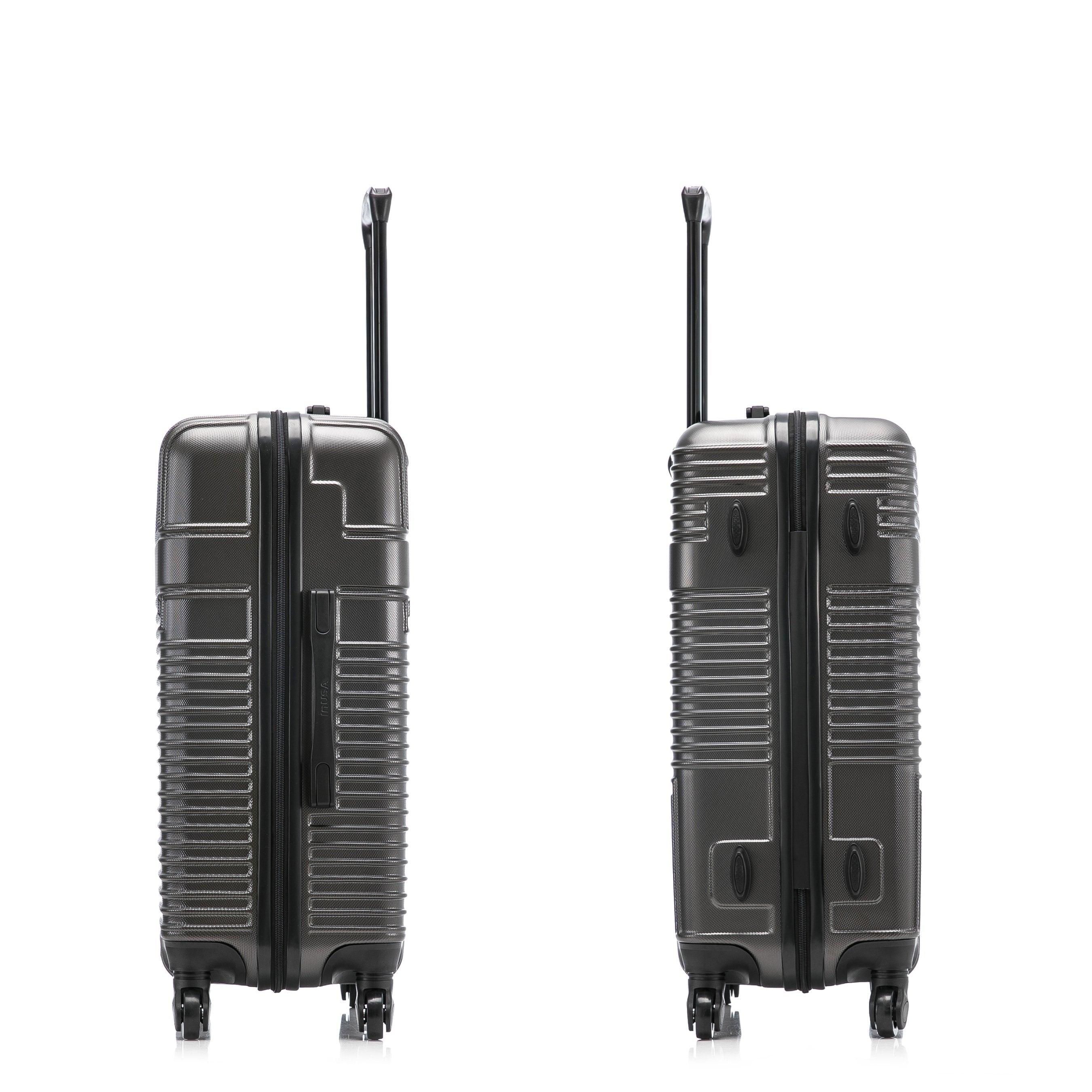Resilience 24" Hardside Lightweight Luggage with Spinner Wheels, Handle, and Trolley, Charcoal