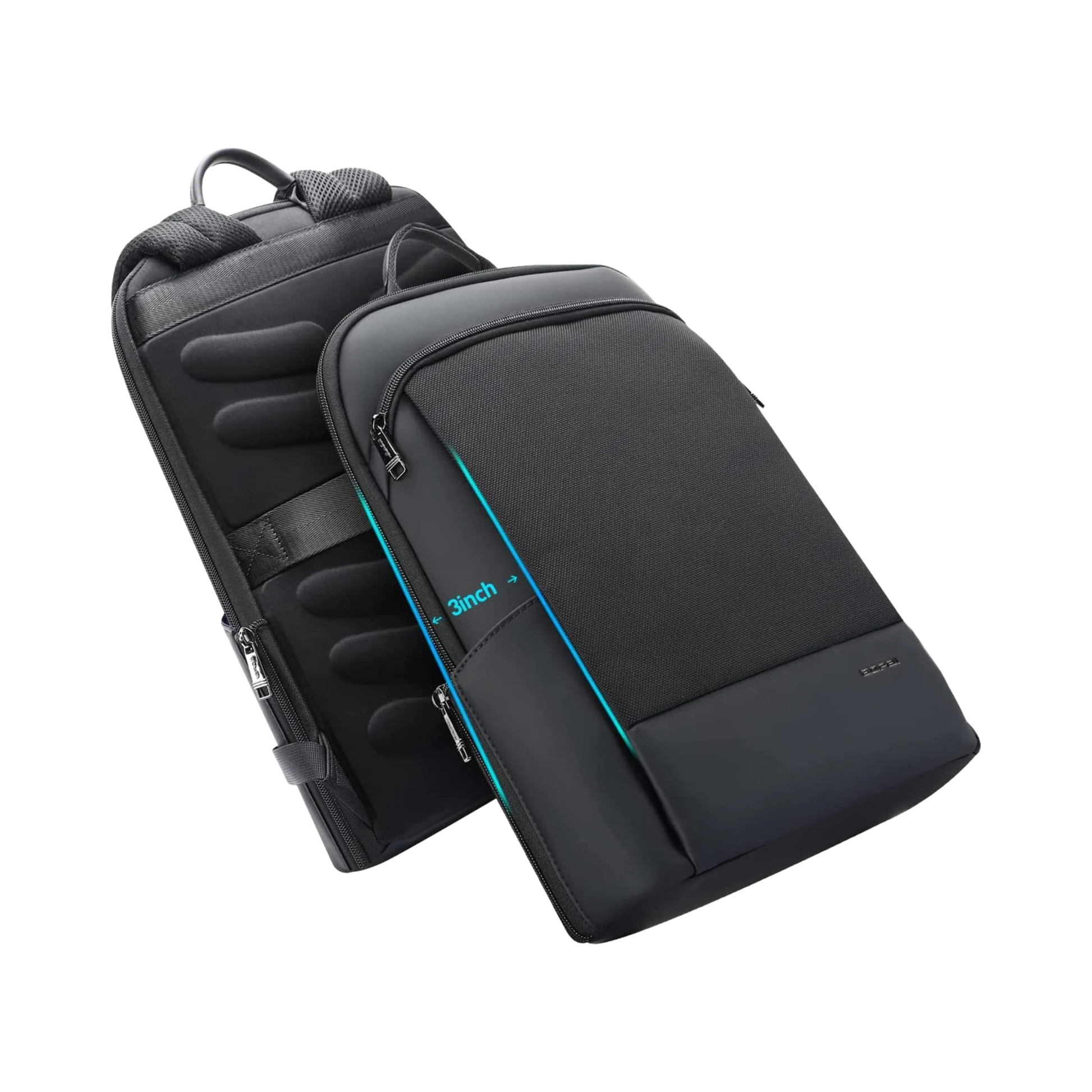 15 Inch Super Slim Laptop Backpack Men anti Theft Waterproof Backpack Light Smart Business Computer Backpack Casual Daypack Black