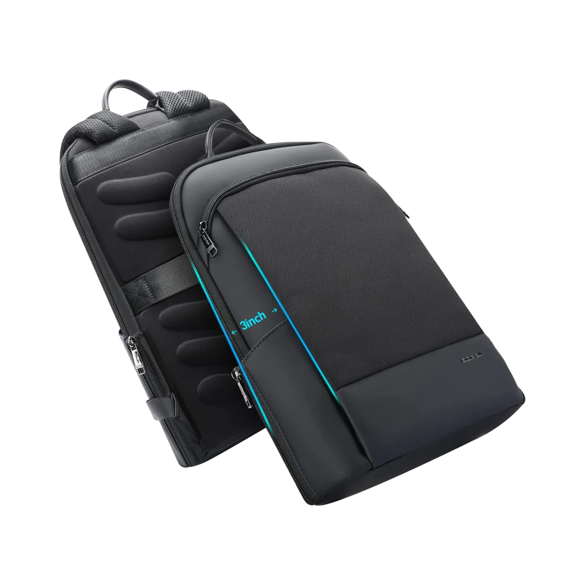 15 Inch Super Slim Laptop Backpack Men anti Theft Waterproof Backpack Light Smart Business Computer Backpack Casual Daypack Black