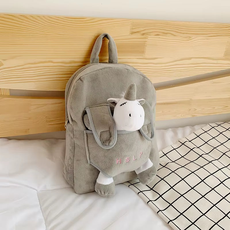 Creative Animal Children'S Backpack Cartoon Cute Plush Boy Girl Backpack Kindergarten Backpack