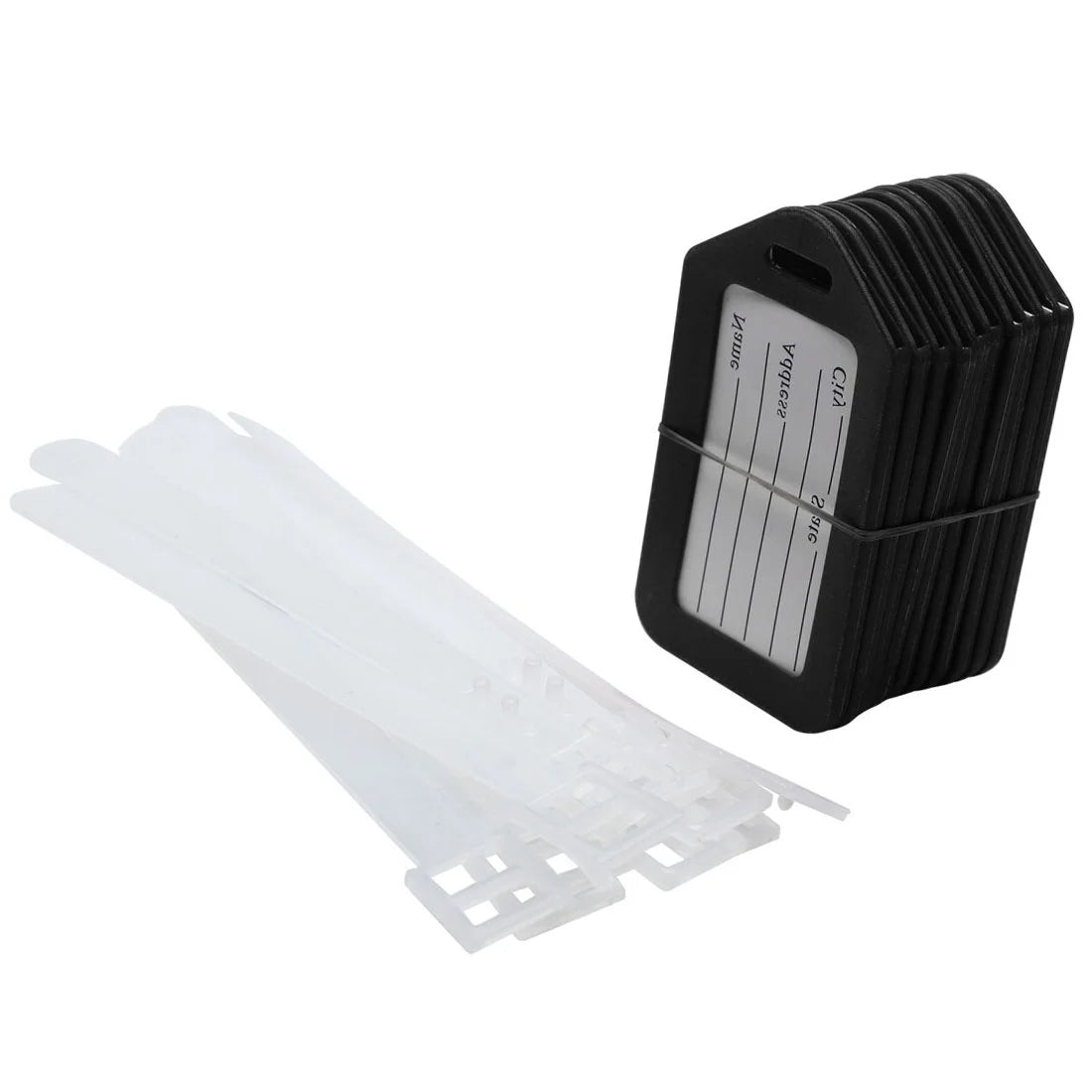 10 Pcs Hard Plastic Suitcase Travel Name Message Luggage Tags