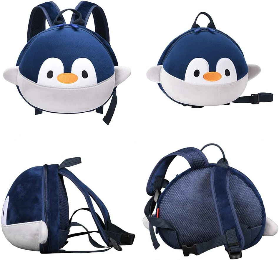 Toddler Backpack Leash for Baby,Child Backpack Harness,Cute Animal Backpack for Kid,Small Backpack Preschooler Leash(Penguin)