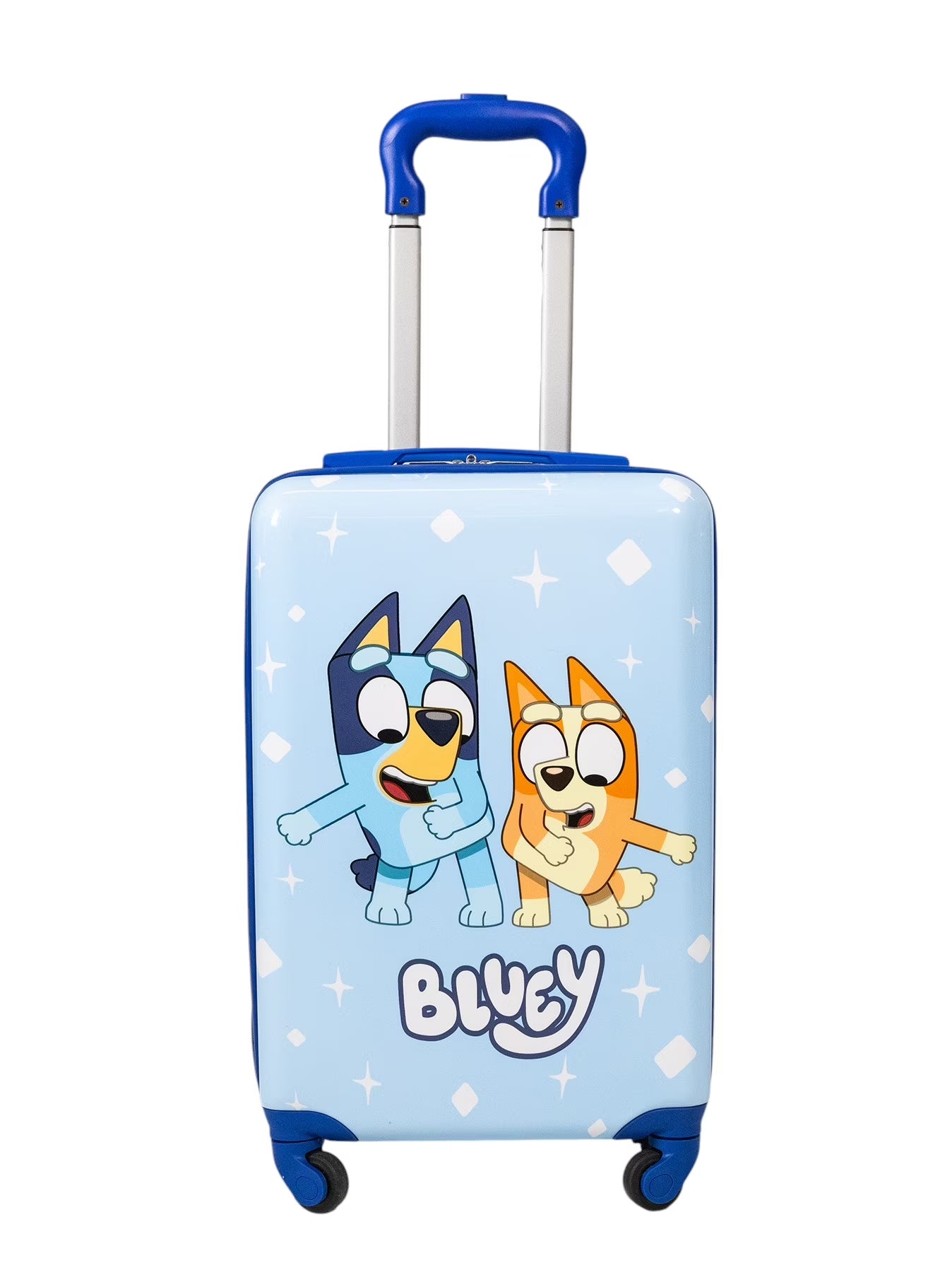 Kid'S  Bluey Character 18" Carry on Hardside ABS Spinner Luggage Suitcase, Blue