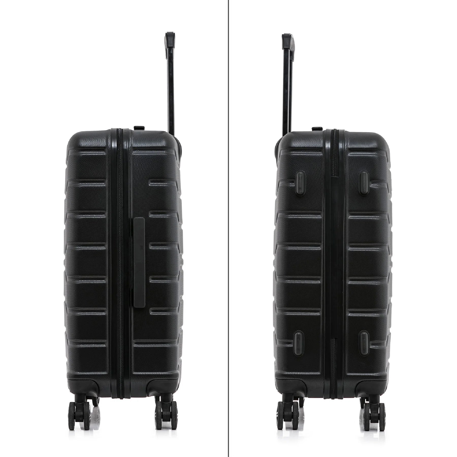 Trend 24" Hardside Lightweight Luggage with Spinner Wheels, Handle, and Trolley, Black