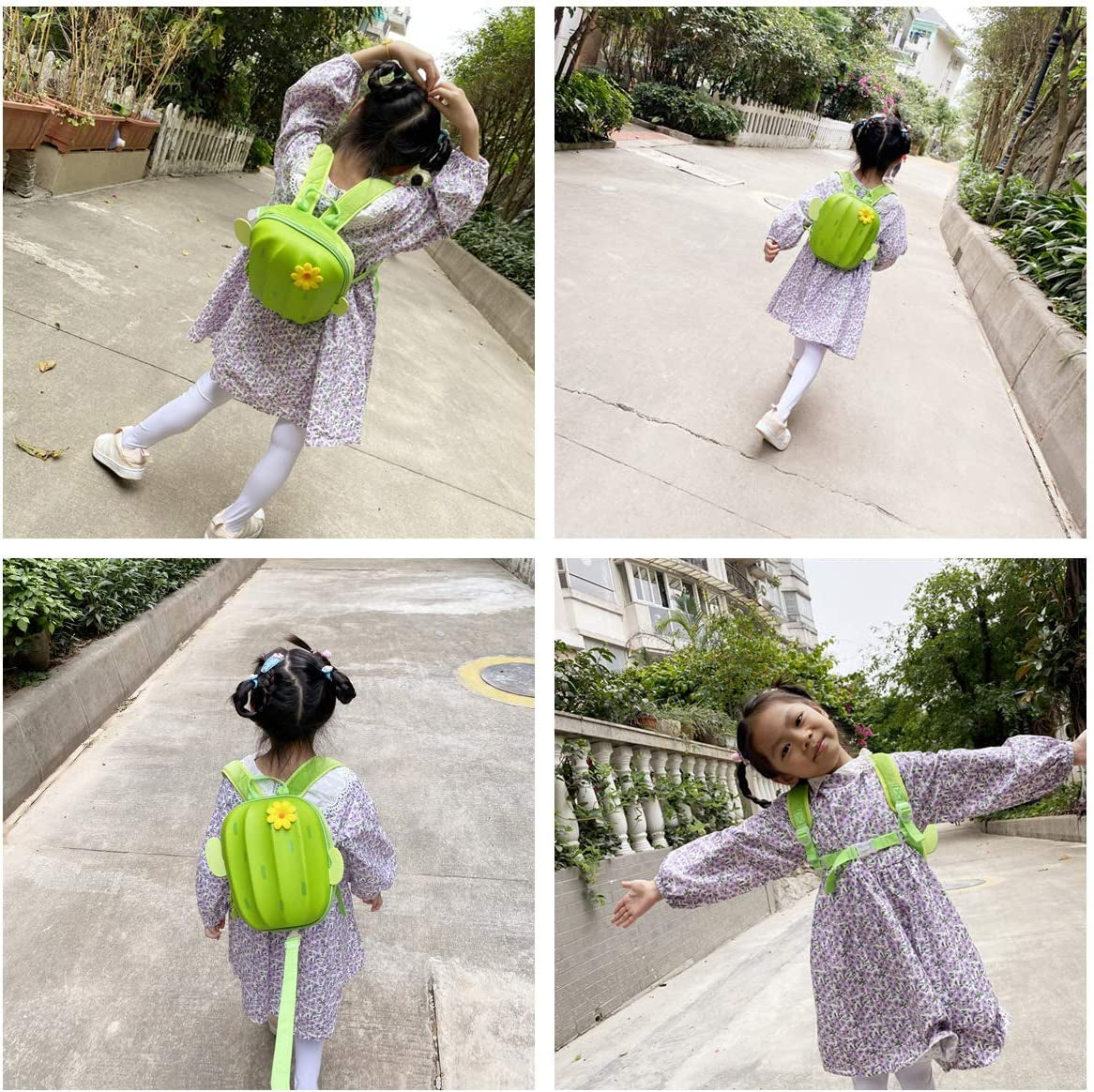 Toddler Leash Backpack for Kids, Waterproof Preschooler Safety Backpack for Girls and Boys (Green)