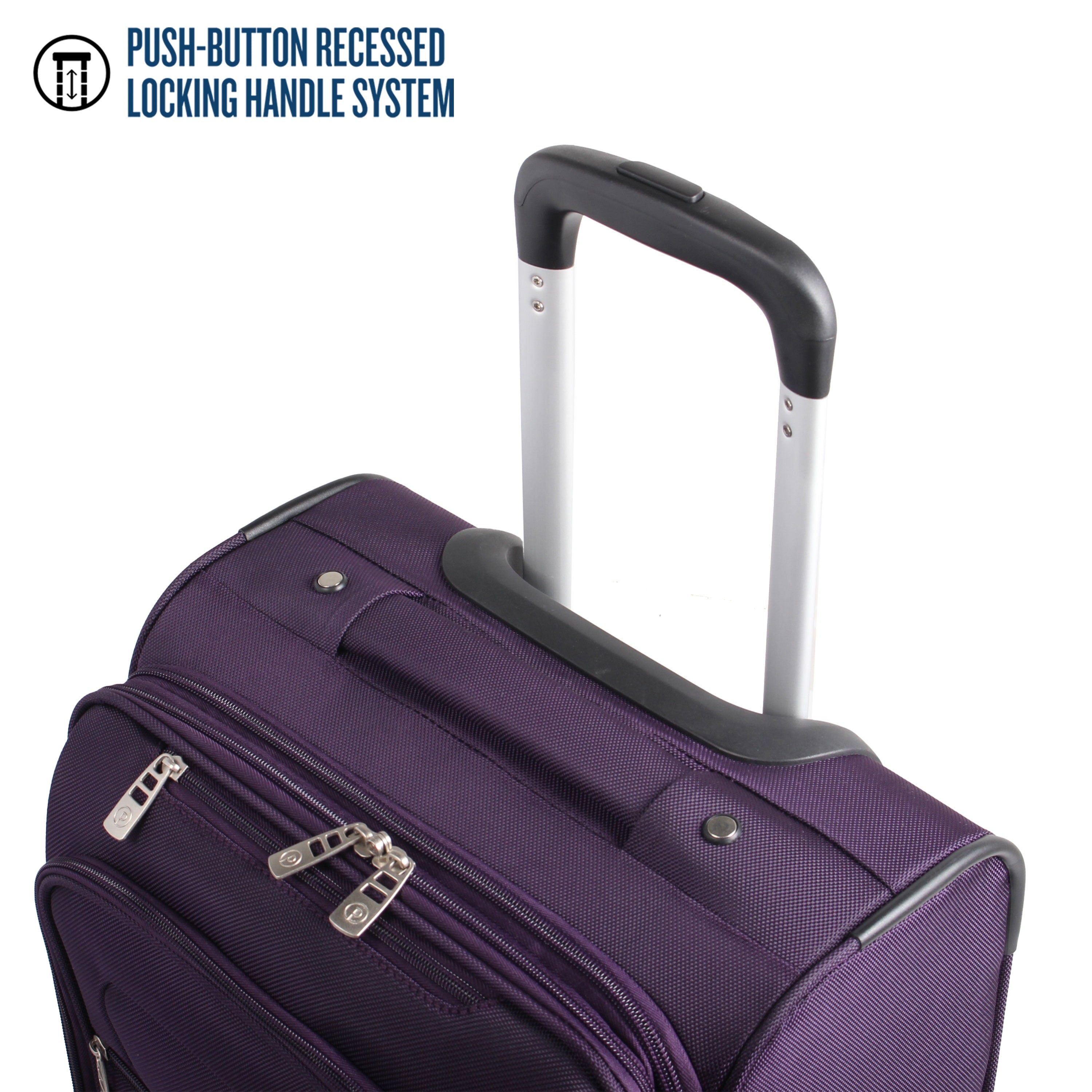 Arendale 20" Softside Expandable Rolling Spinner Carry-On Luggage, Purple