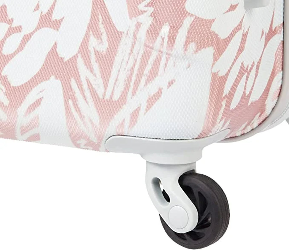 Arabella Hardside Carry on Spinner Wheels Luggage Suitcase - Floral Rose Gold