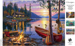 - Darrell Bush - Canoe Lake - 1000 Piece Jigsaw Puzzle for Adults - Challenging Puzzle Perfect for Game Nights - Finished Size Is 26.75 X 19.75