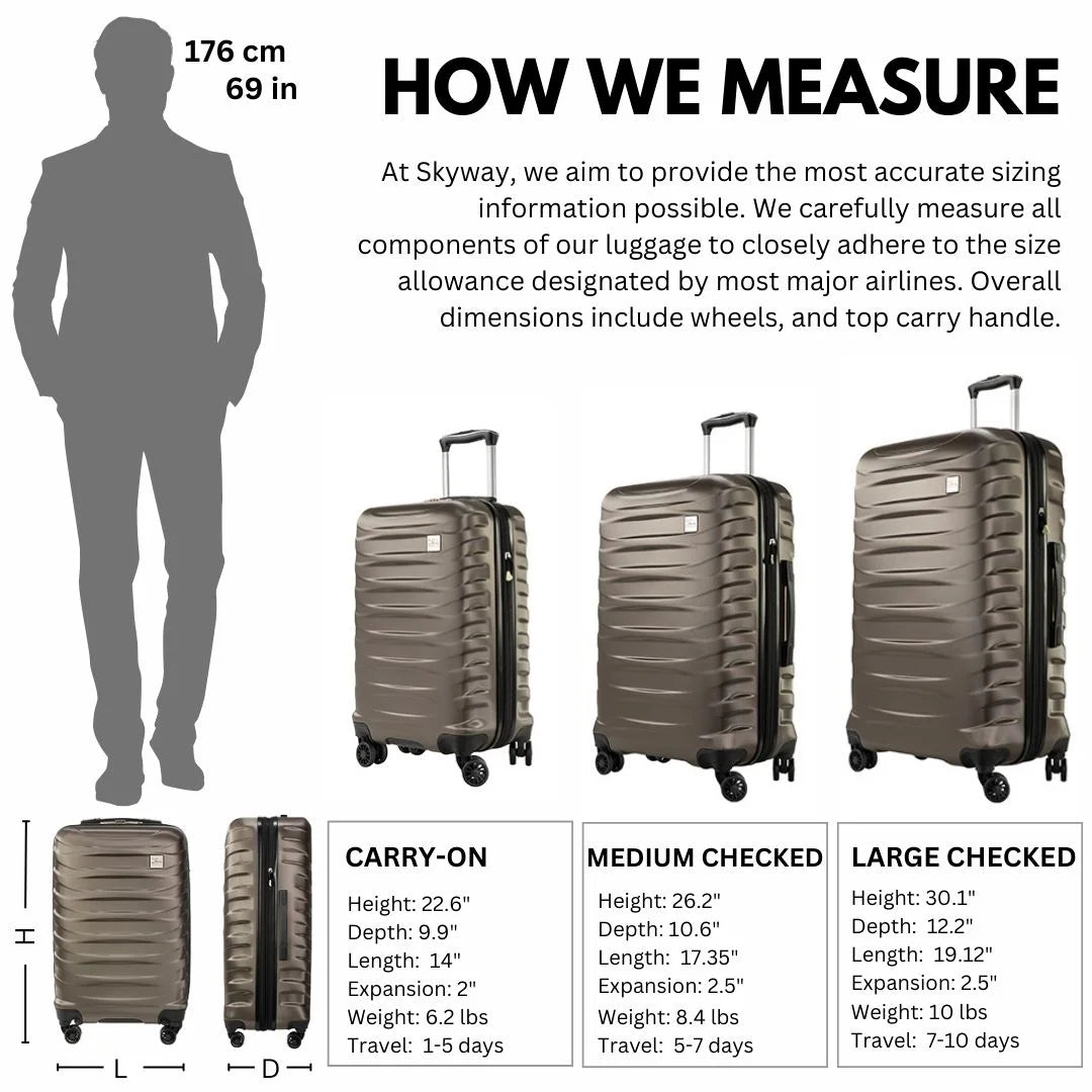 Luggage Camano Hardshell 20" Expandable Carry on Hardside Luggage with Spinner Wheels, Bronze