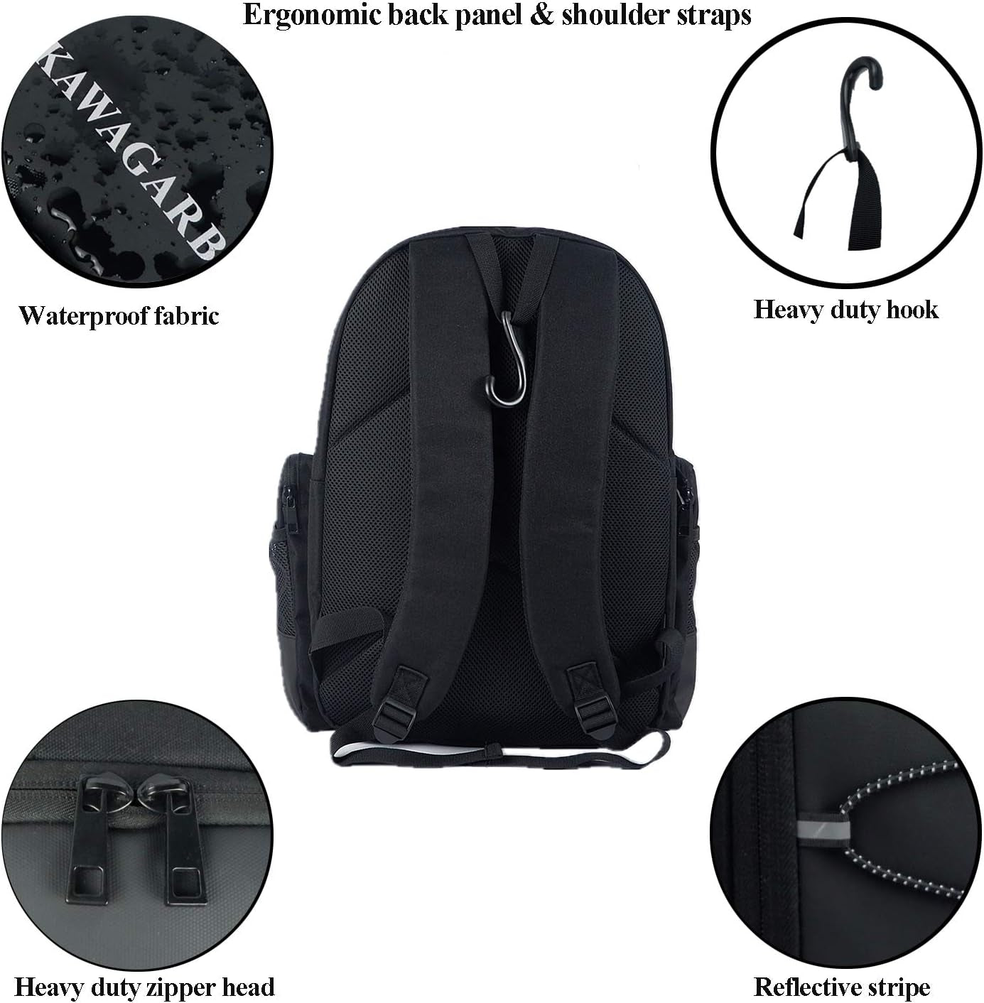 Baseball Softball T-Ball Bat Backpack Basketball Backpack Tennis Badminton Racket Backpack Soccer Backpack Bags for Football Volleyball (Black)