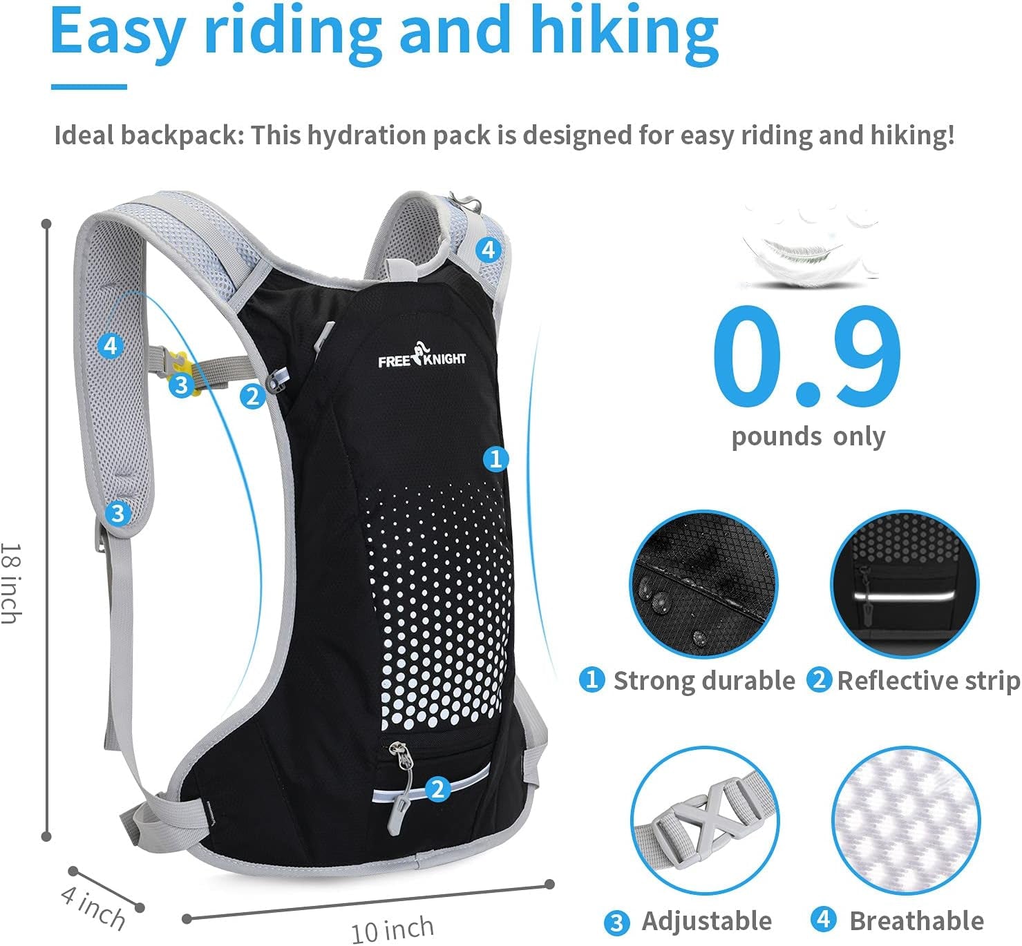 Hydration Backpack,Water Backpack with 2L Water Bladder Running,Water Backpack for Hiking,Cycling Backpacks,Running Backpack