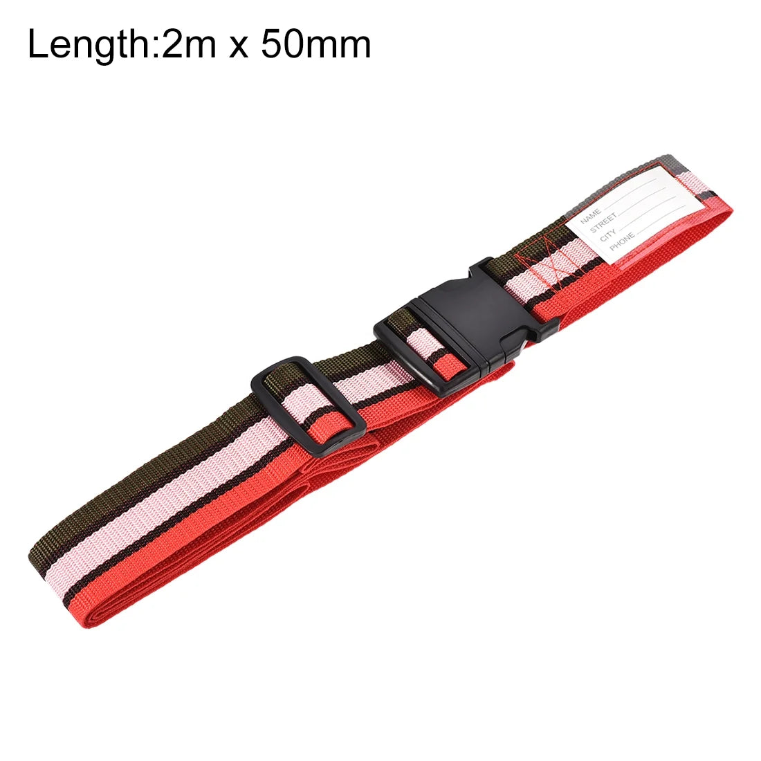 Luggage Straps Suitcase Belts with Buckle Label 2Mx5Cm Adjustable Straps