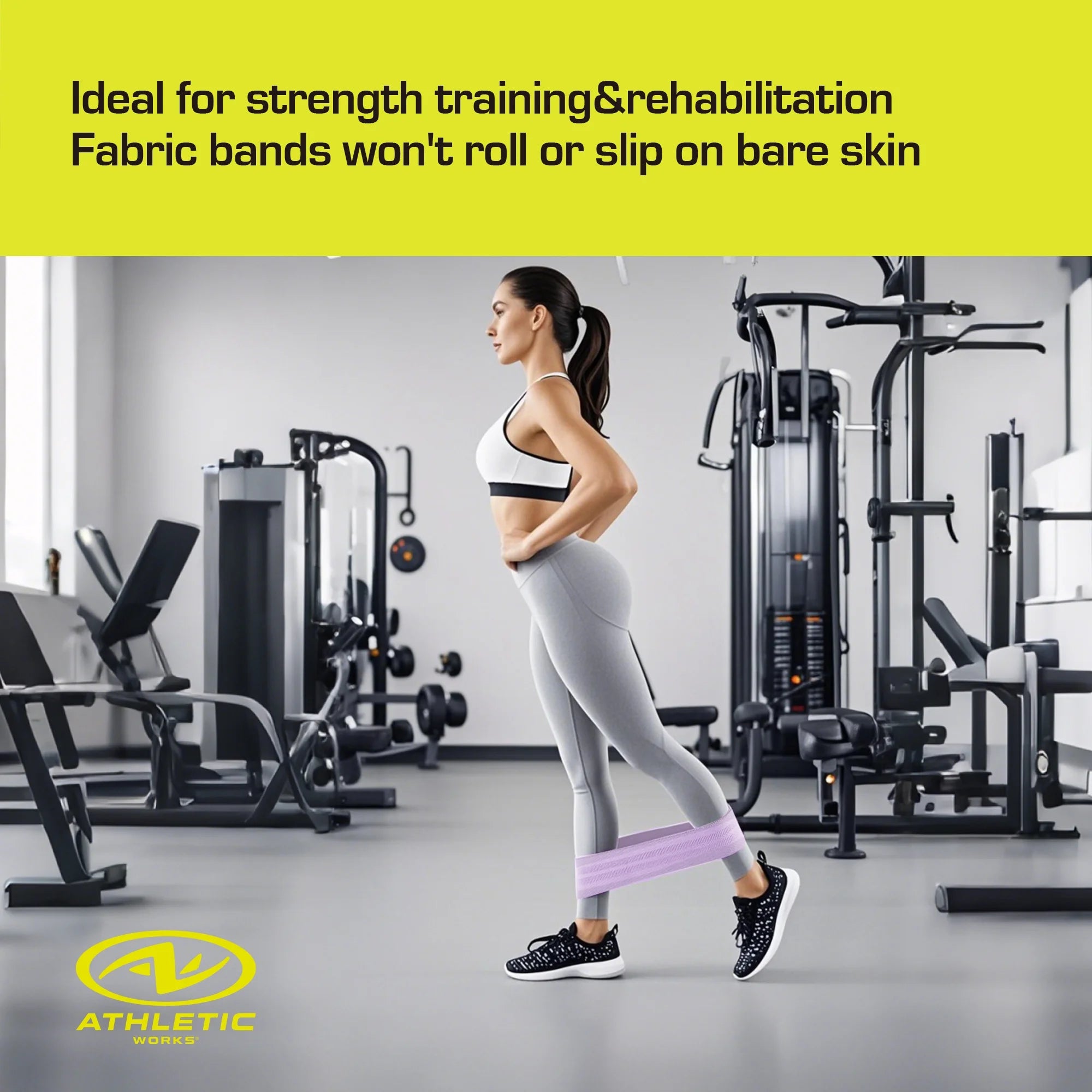 Fabric Exercise Bands 3 Different Resistance Levels with Carry Bag Non-Slip and Elevate Your Fitness Routine