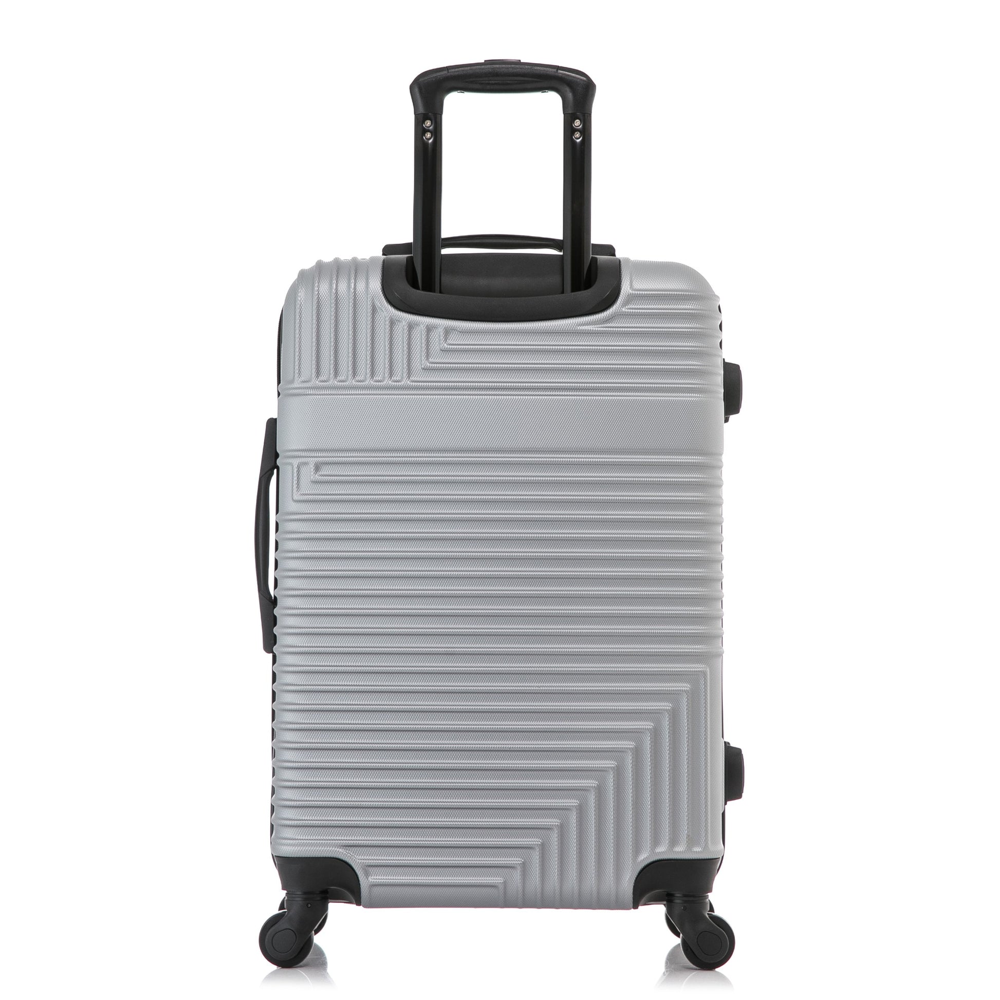 Resilience 24" Hardside Lightweight Luggage with Spinner Wheels, Handle, and Trolley, Silver