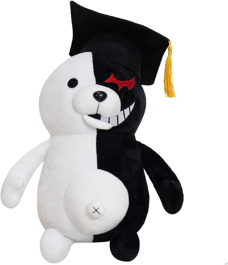 Kids Black White Bear Plush Doll Monokuma Bear 36Cm for Kids Birthday Child Pillow Toy Home Decor Adornment (Doctor Hat, 36Cm)