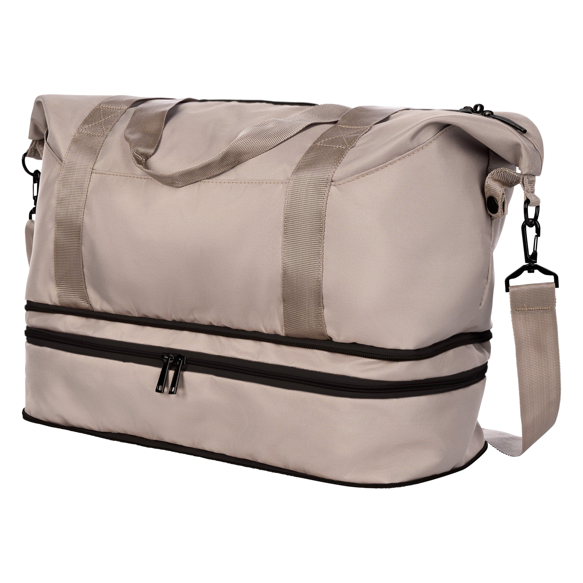 3-Piece Luggage Set, Taupe Splash, 20-Inch Carry On, 25-Inch Checked Suitcase & Weekender Duffel